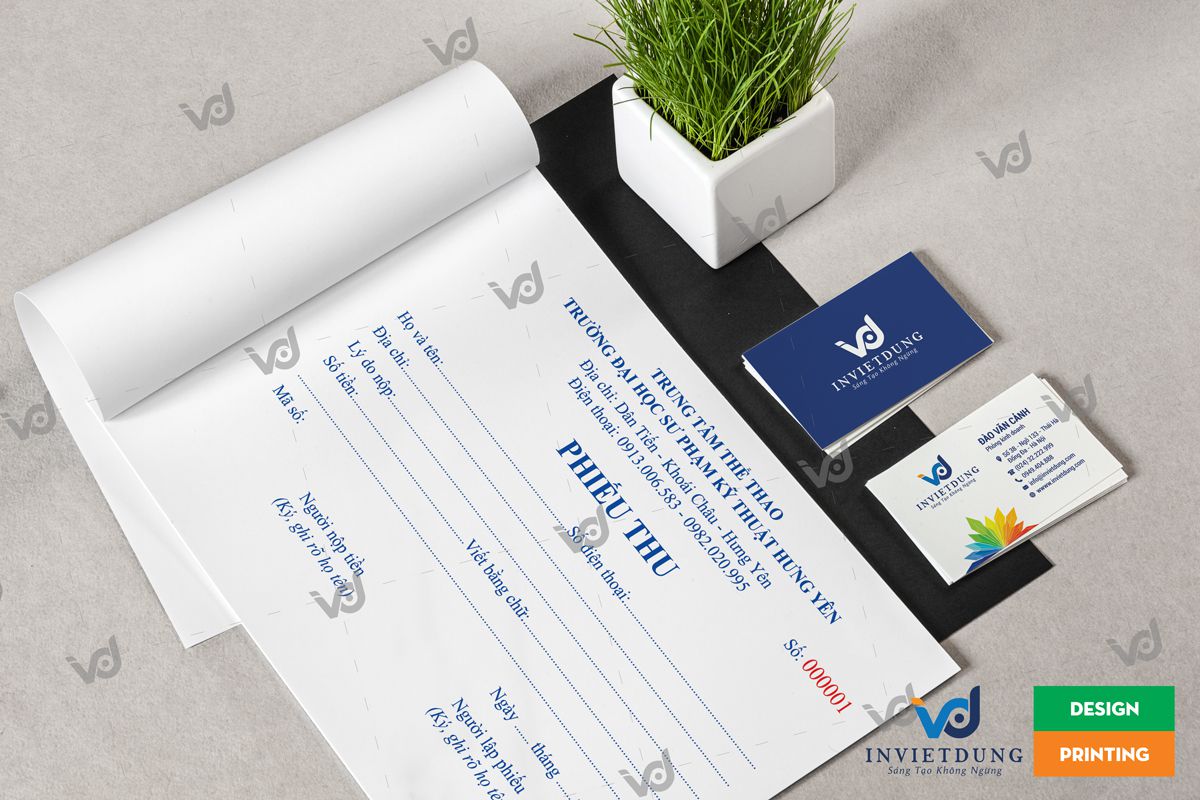 In phiếu thu cho trường Đại học Sư phạm Kỹ thuật Hưng Yên