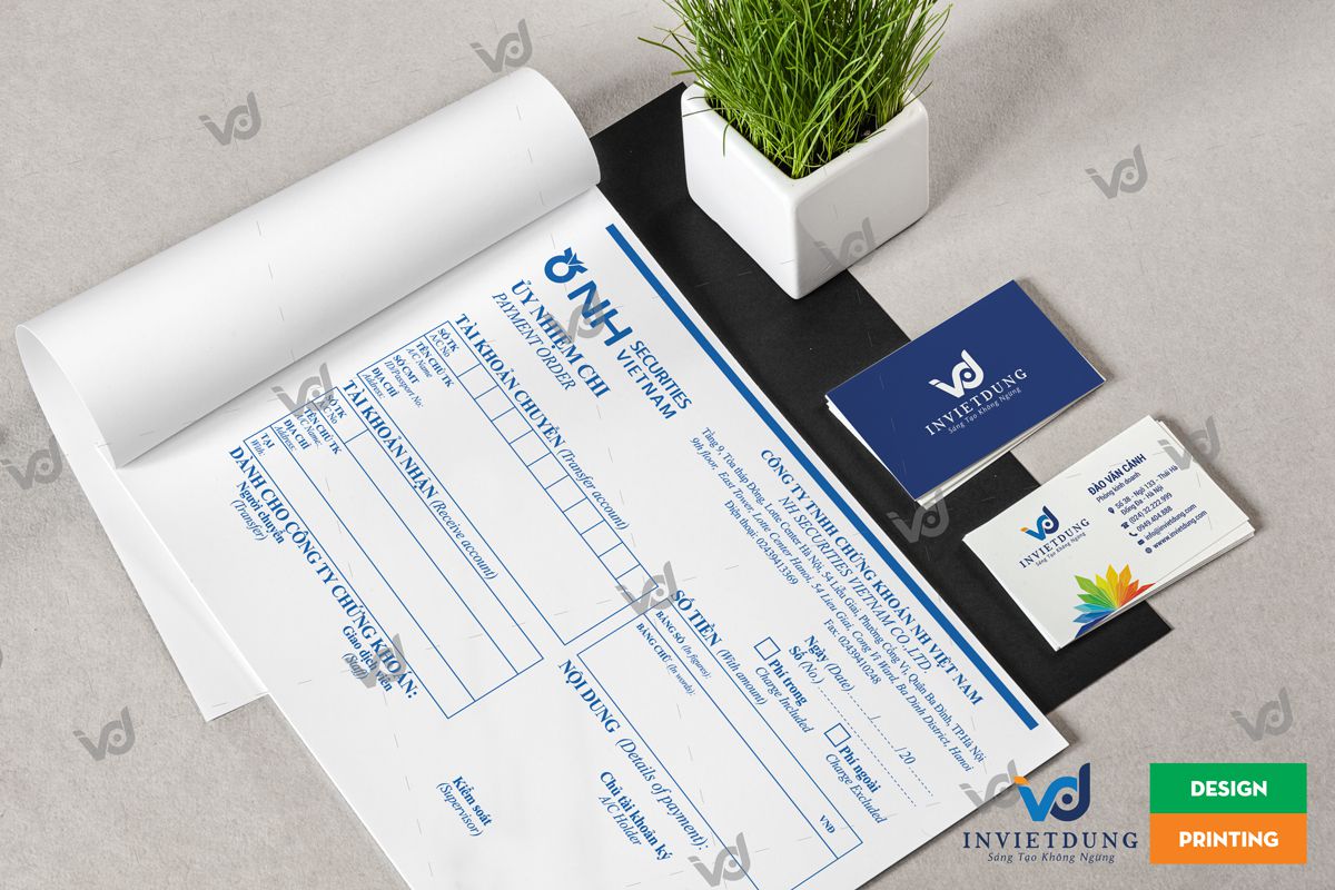 In ủy nhiệm chi công ty Chứng khoán NH Việt Nam