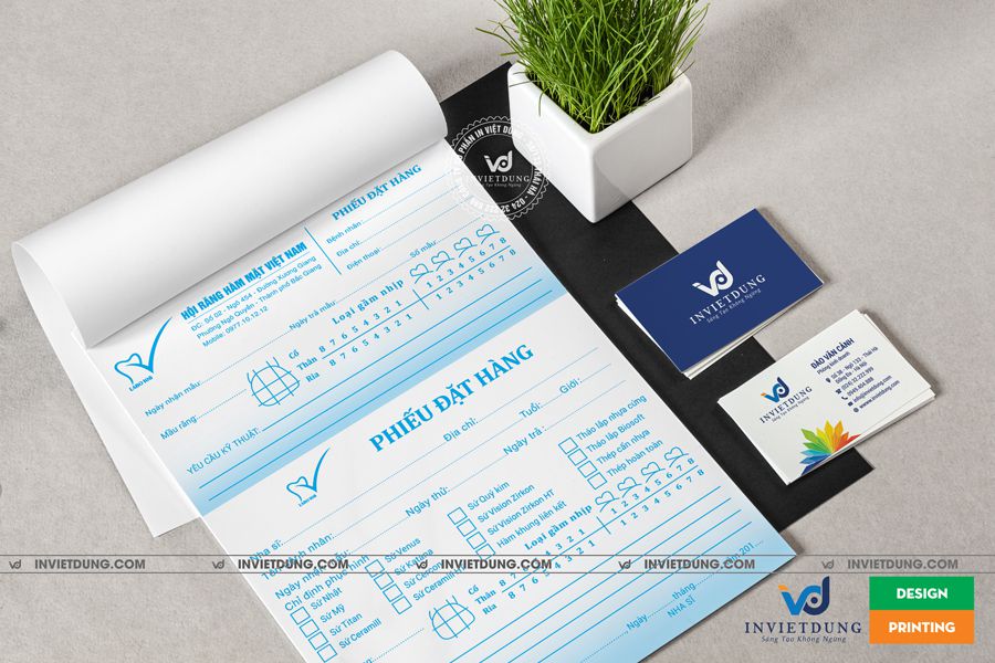 In phiếu đặt hàng Hội Răng Hàm Mặt Việt Nam