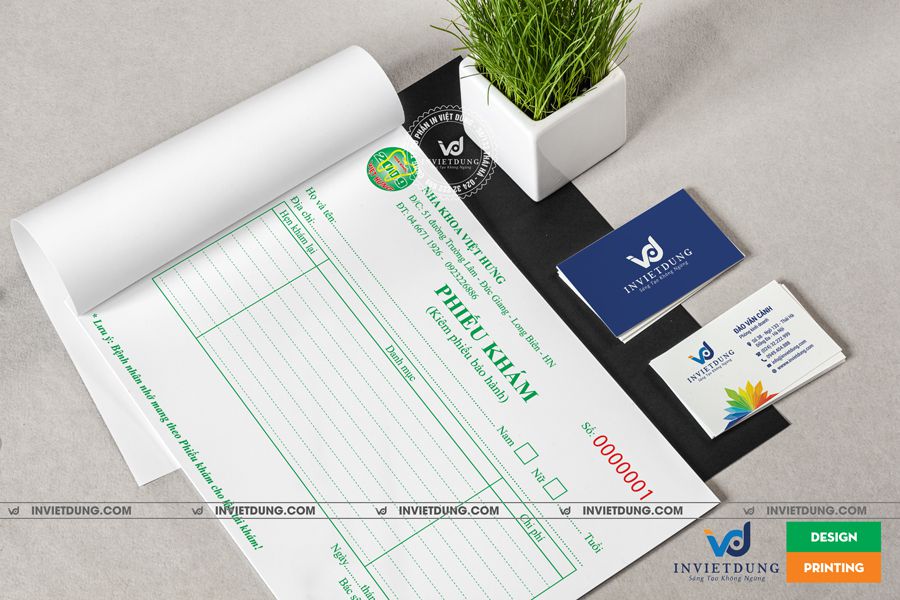 Mẫu phiếu khám nha khoa Việt Hưng