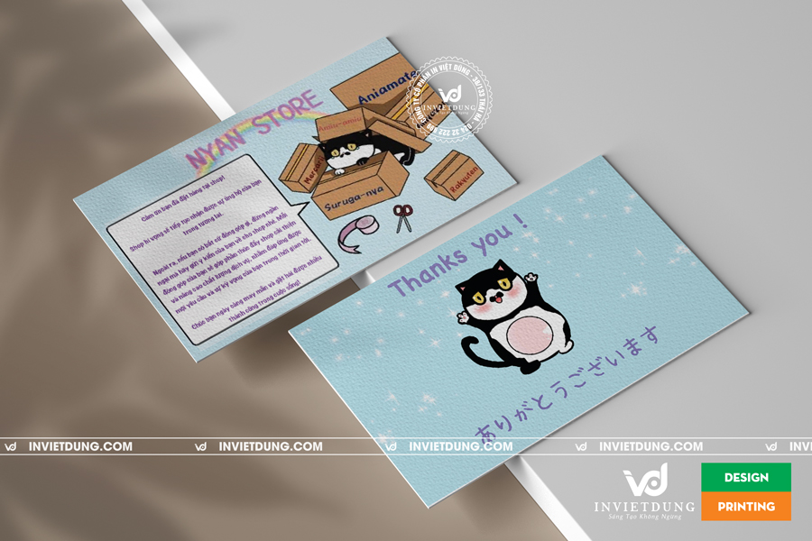 Mẫu thiệp cảm ơn khách hàng dễ thương và đáng yêu
