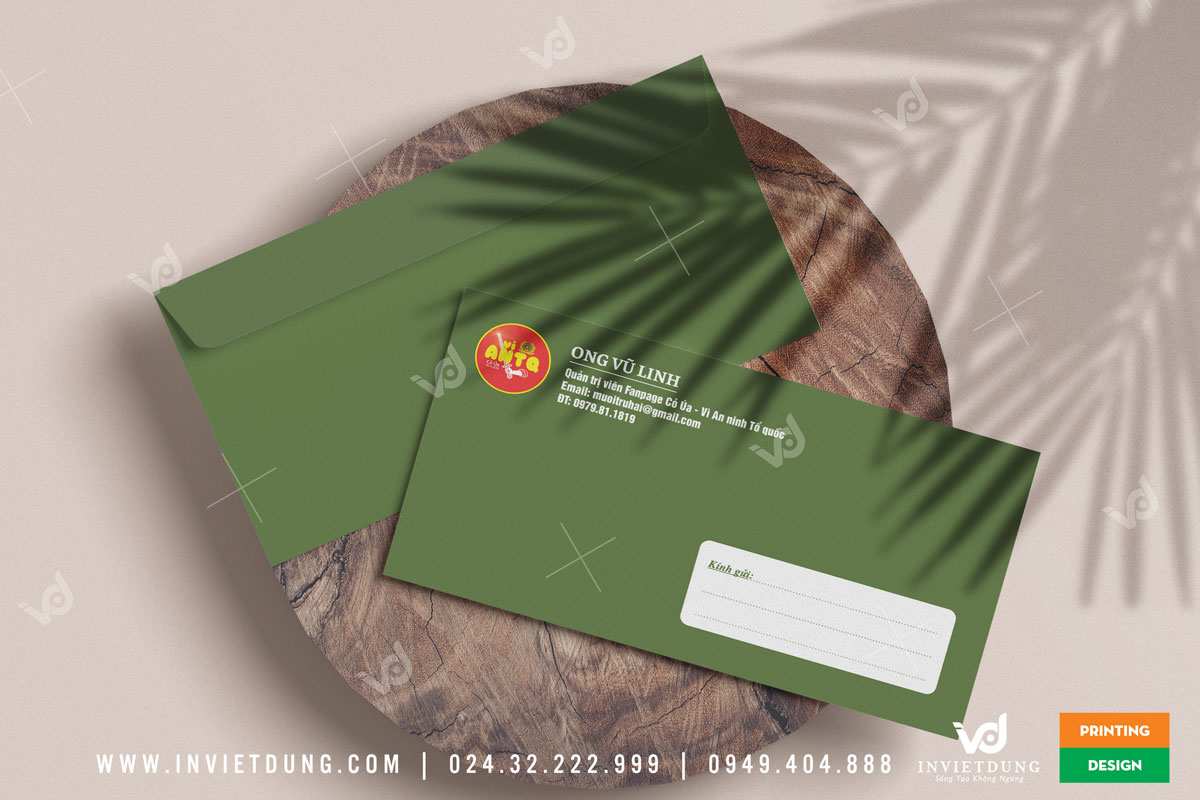 Quy cách in phong bì chuẩn tại In Việt Dũng