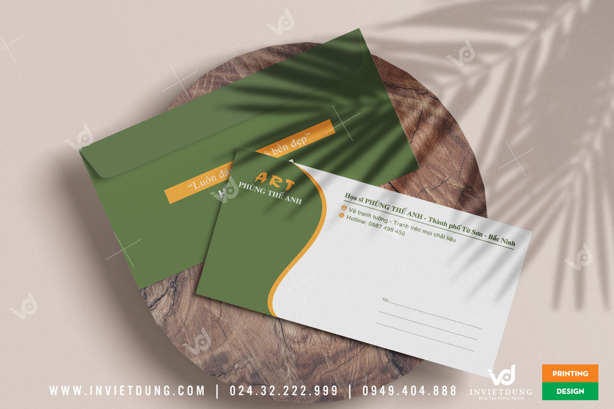 Mẫu phong bì cá nhân dành cho Họa sĩ