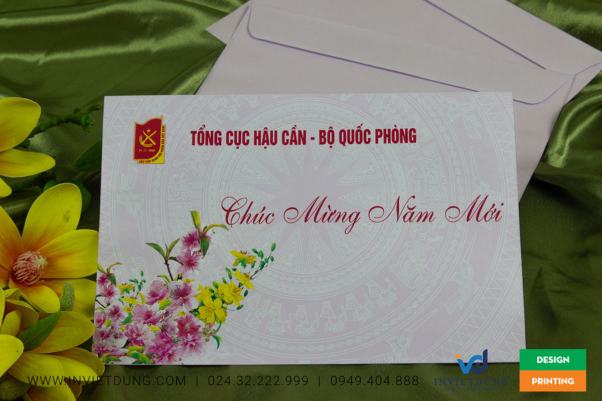 Phong bì chúc mừng năm mới Tổng cục hậu cần - Bộ Quốc phòng