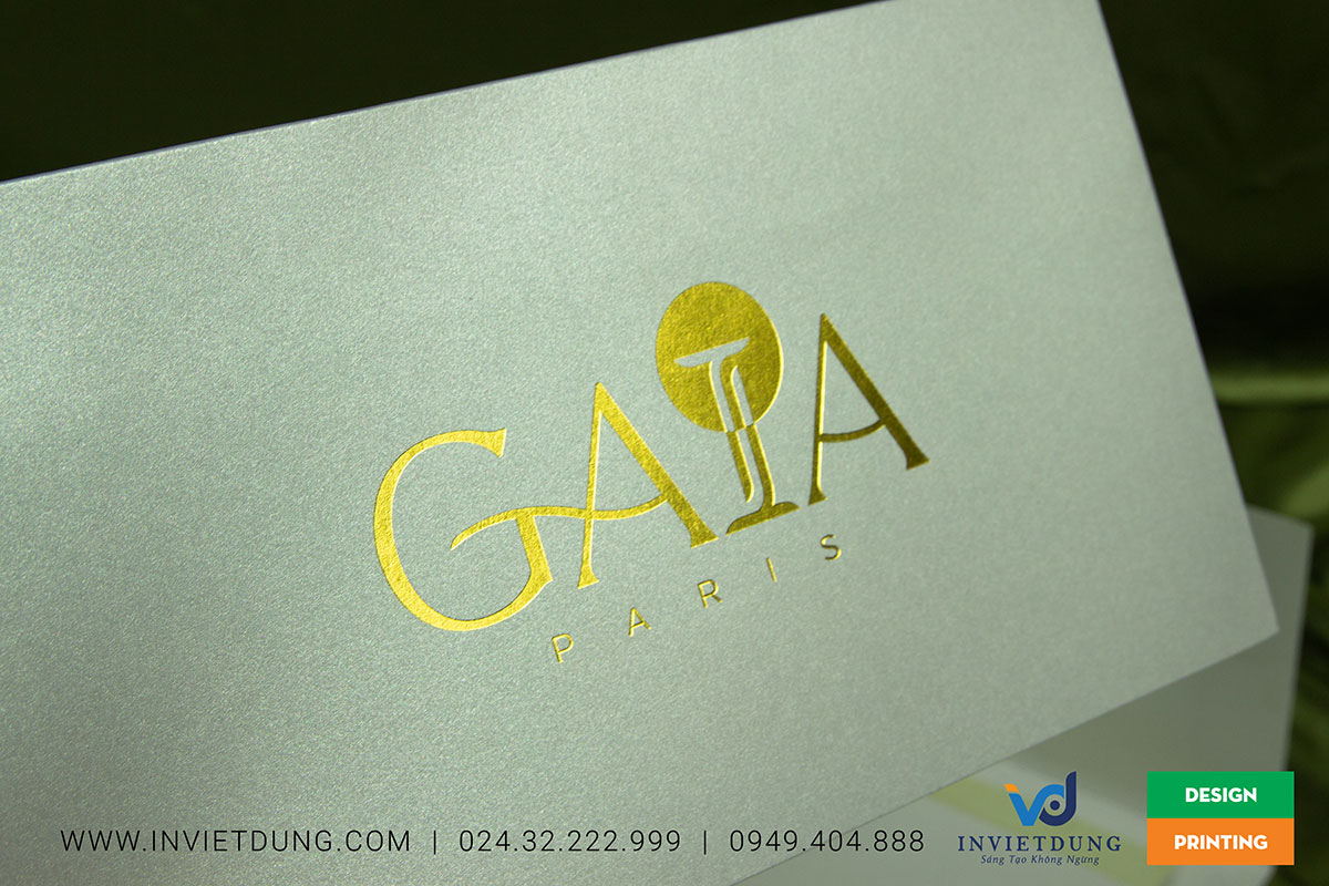 Mẫu phong bì chúc mừng năm mới giấy mỹ thuật và ép kim ánh vàng GAIA Paris