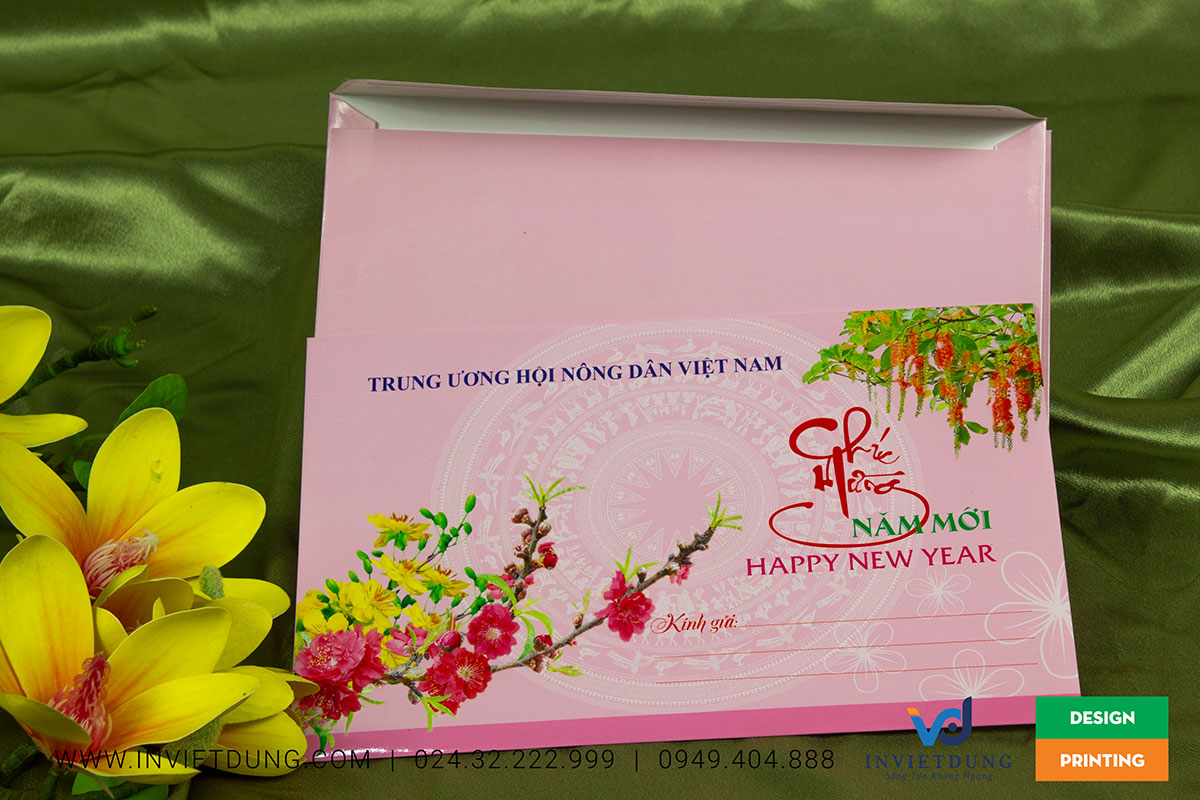 Mẫu phong bì chúc mừng năm mới Trung ương hội nông dân Việt Nam