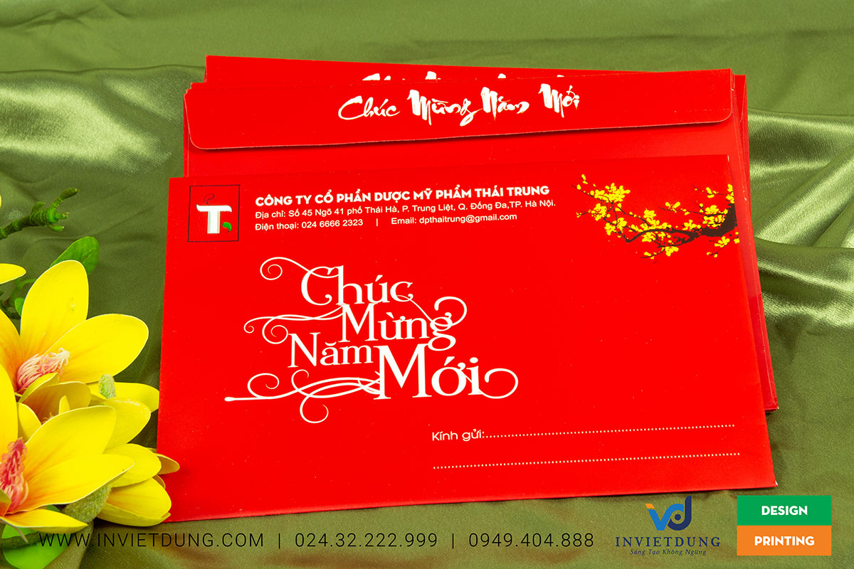 Phong bì năm mới công ty dược mỹ phẩm Thái Trung