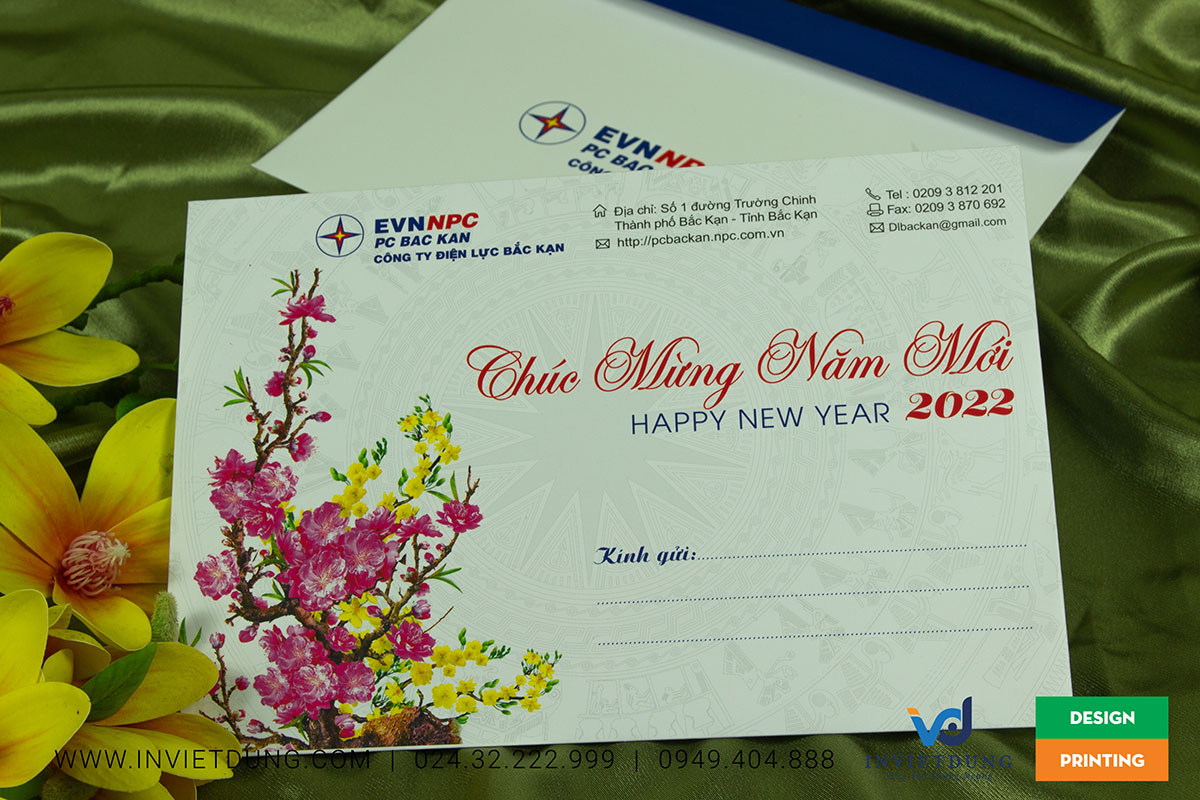 Mẫu phong bì chúc mừng năm mới công ty điện lực