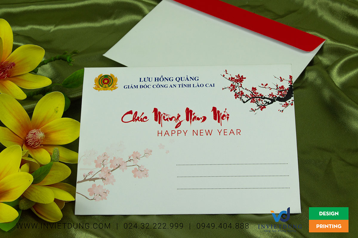 Mẫu phong bì chúc mừng năm mới Giám đốc cơ quan