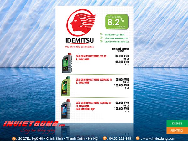 Mẫu poster đẹp Mẫu poster dầu nhớt đẹp