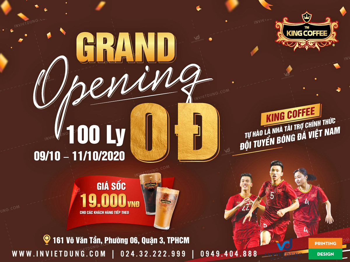 Mẫu áp phích đẹp cho quán cà phê dịp bóng đá
