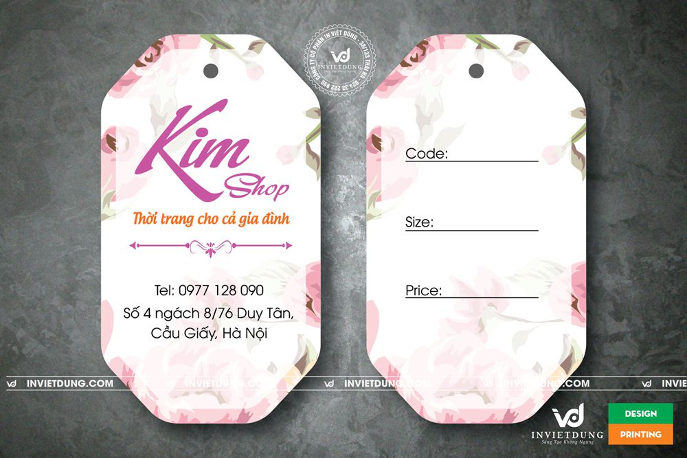 Sản xuất mác treo quần áo cửa hàng thời trang Kim Shop
