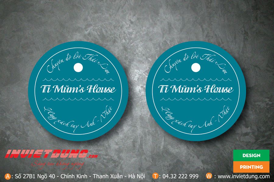 Mẫu mác quần áo hình tròn đẹp