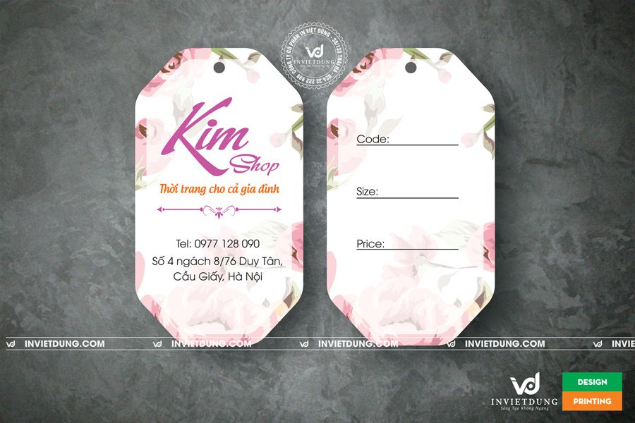 Mẫu tag quần áo đẹp