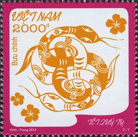 Tem bưu chính Quý Tỵ in tem