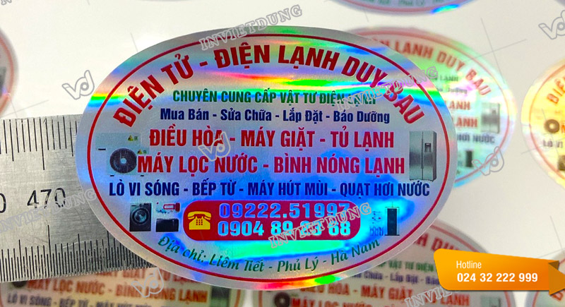 Mẫu tem chống giả 7 màu đẹp