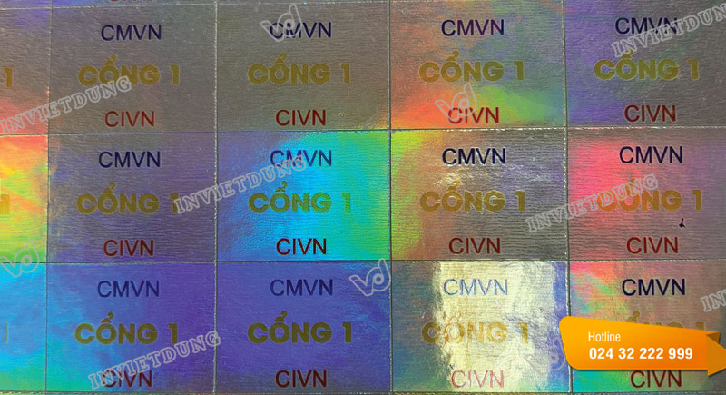 In tem niêm phong 7 màu với chất lượng in sắc nét ấn tượng