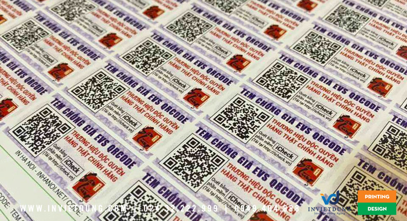 Mẫu tem chống hàng giả chuyên nghiệp do In Việt Dũng thiết kế và in ấn