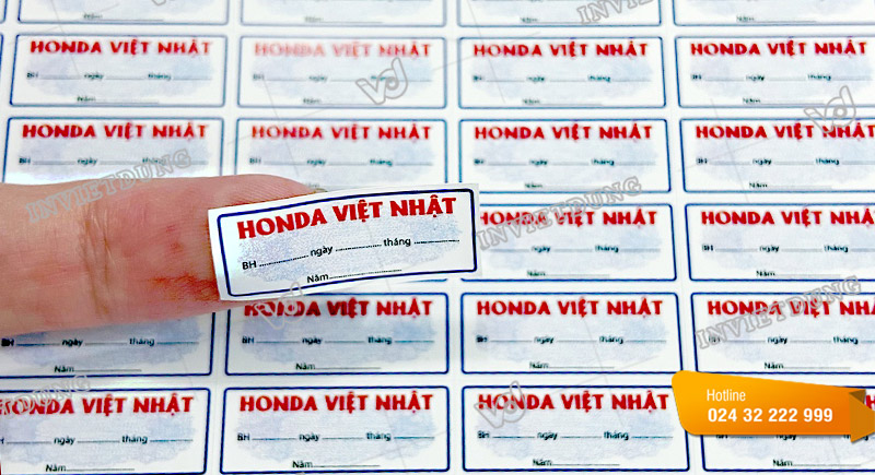 In tem niêm phong vỡ cho Honda Việt Nhật