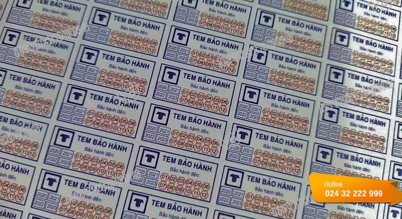 Mẫu tem vỡ bảo hành chuyên nghiệp tại xưởng In Việt Dũng