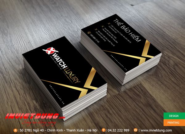 Card visit cửa hàng đồng hồ. Mẫu card visit cửa hàng đồng hồ cao cấp