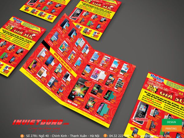 tờ rơi quảng cáo điện thoại Hoàng Mobile