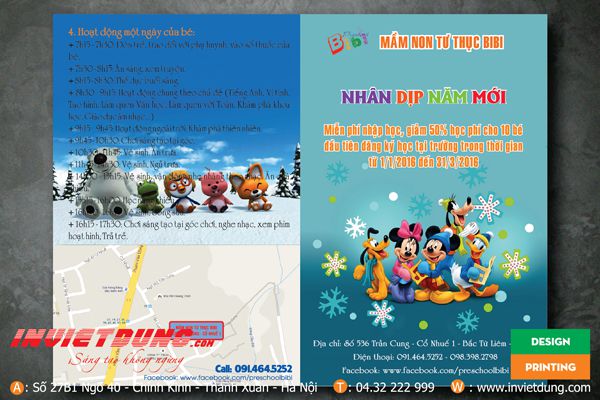 Mẫu tờ rơi mầm non BIBI