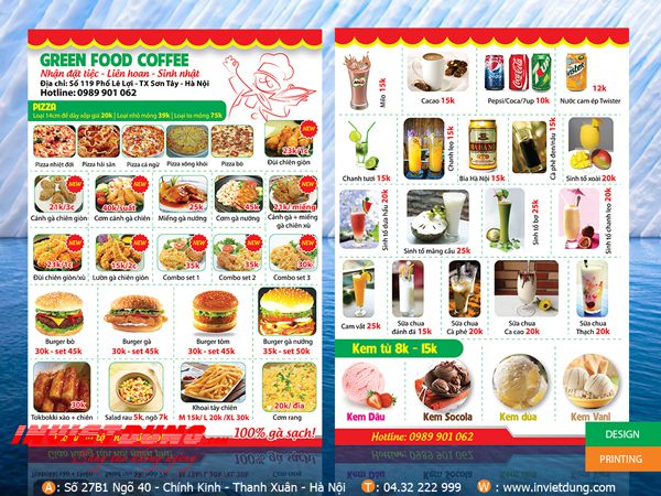 Tờ rơi nhà hàng Đồ ăn nhanh - Cafe Tờ rơi nhà hàng Đồ ăn nhanh - Cafe