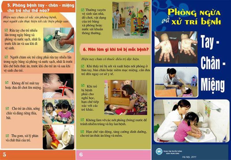 tờ rơi phòng chống bệnh chân tay miệng