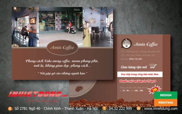 Tờ rơi quán cafe, Mẫu tờ rơi quảng cáo quán cafe đẹp