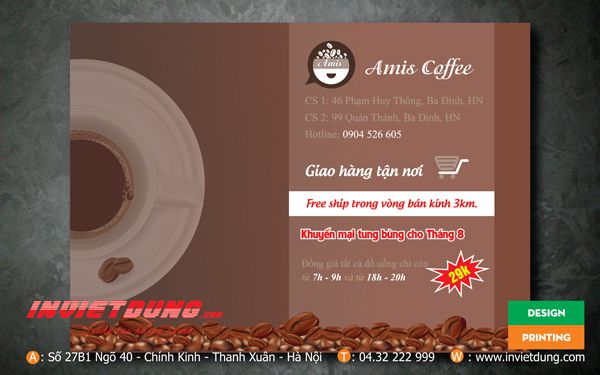Tờ rơi quán cafe Tờ rơi quán cafe