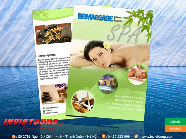 Tờ rơi spa in tờ rơi trung tâm spa đẹp