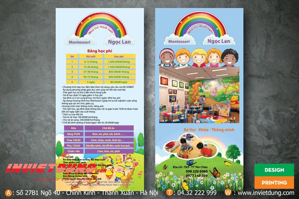 Mẫu tờ rơi tuyển sinh mầm non