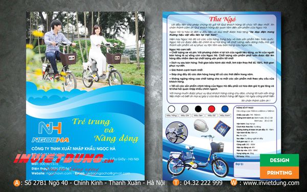 Tờ rơi xe đạp điện, Mẫu tờ rơi quảng cáo xe đạp điện đẹp
