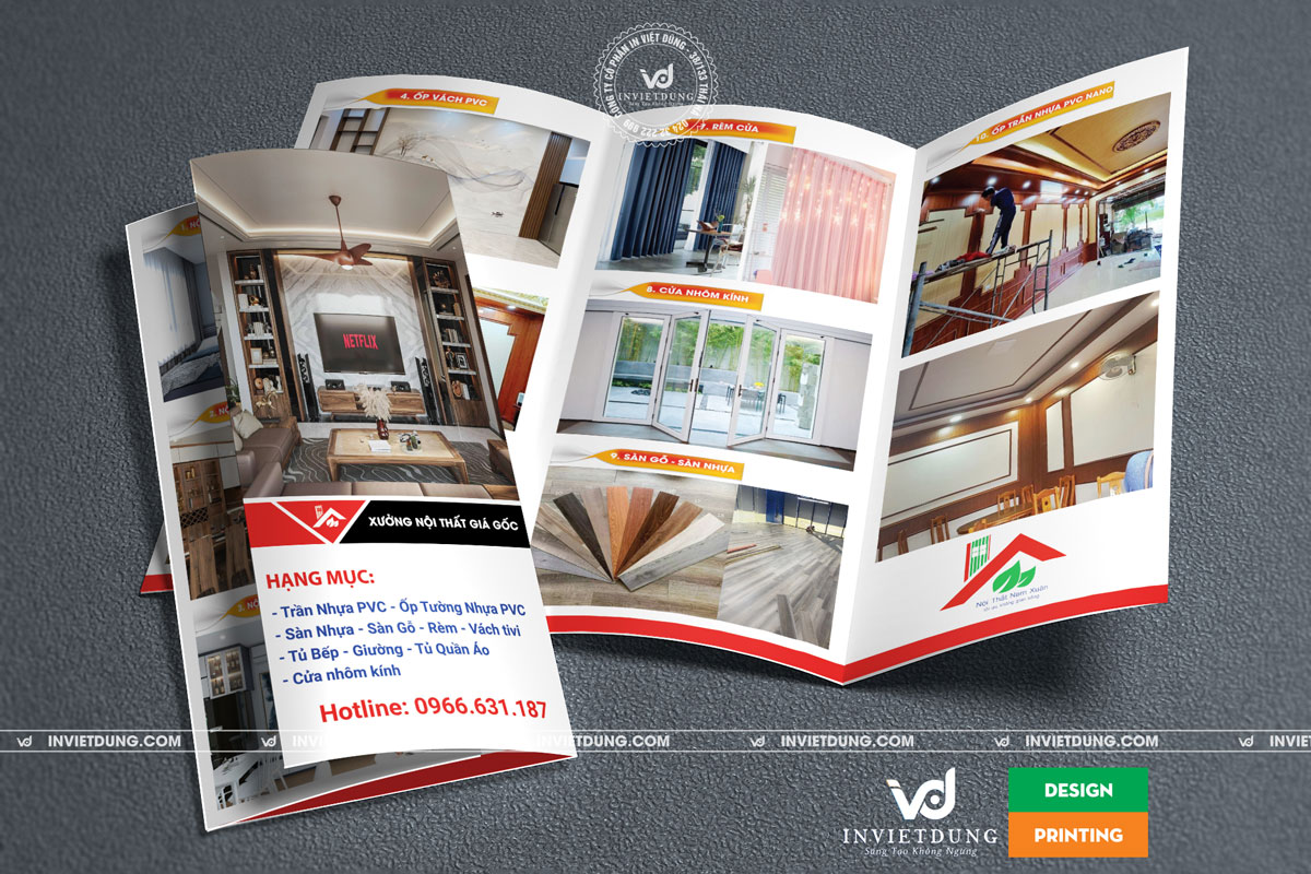 In tờ gấp nội thất xưởng nội thất