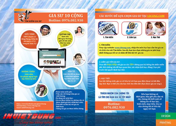 Mẫu tờ rơi gia sư