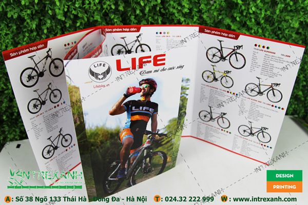 Mẫu tờ gấp quảng cáo xe đạp