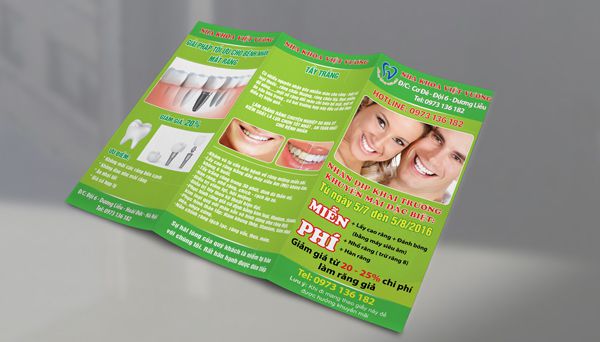 Tờ rơi phòng khám răng hàm mặt Việt Vương