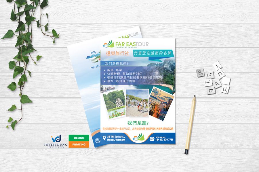Mẫu tờ rơi quảng cáo tour du lịch công ty Far Eastour