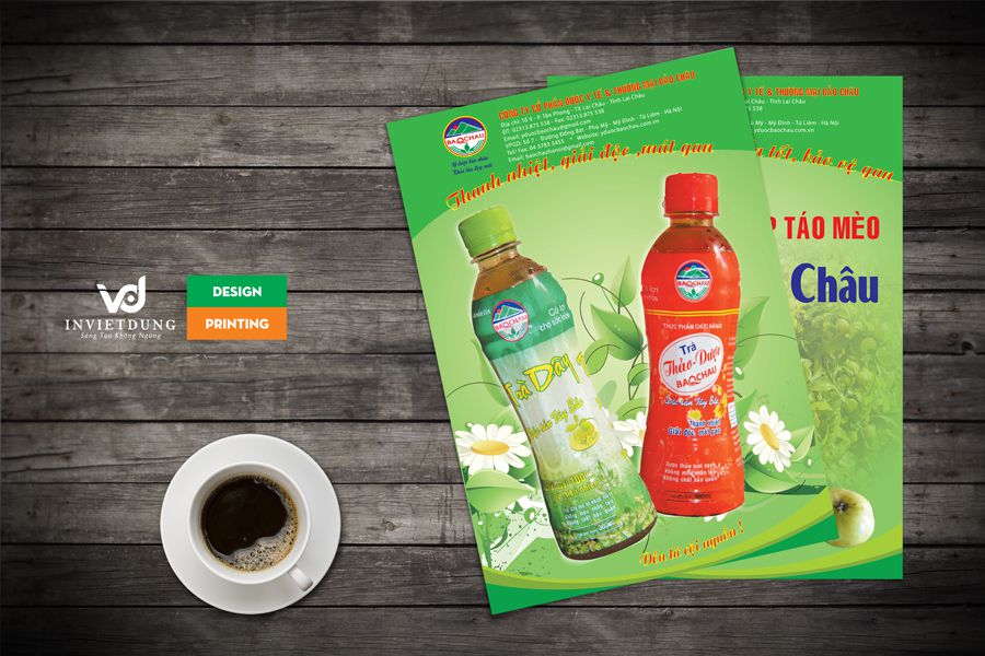 Mẫu tờ rơi A5 nước ép trái cây đẹp
