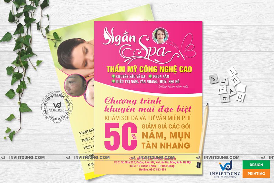 mẫu tờ rơi A5 spa đẹp