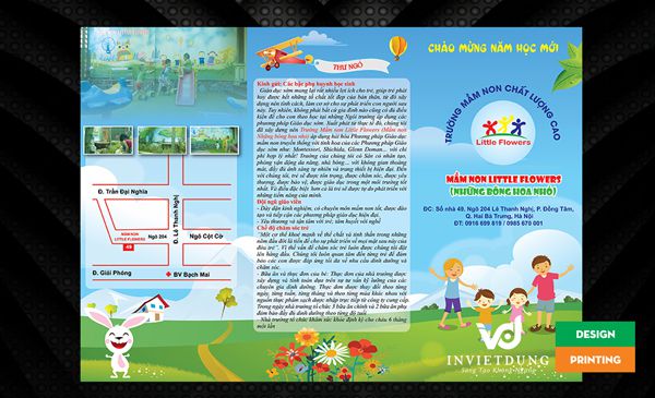 mẫu tờ rơi quảng cáo trường mầm non