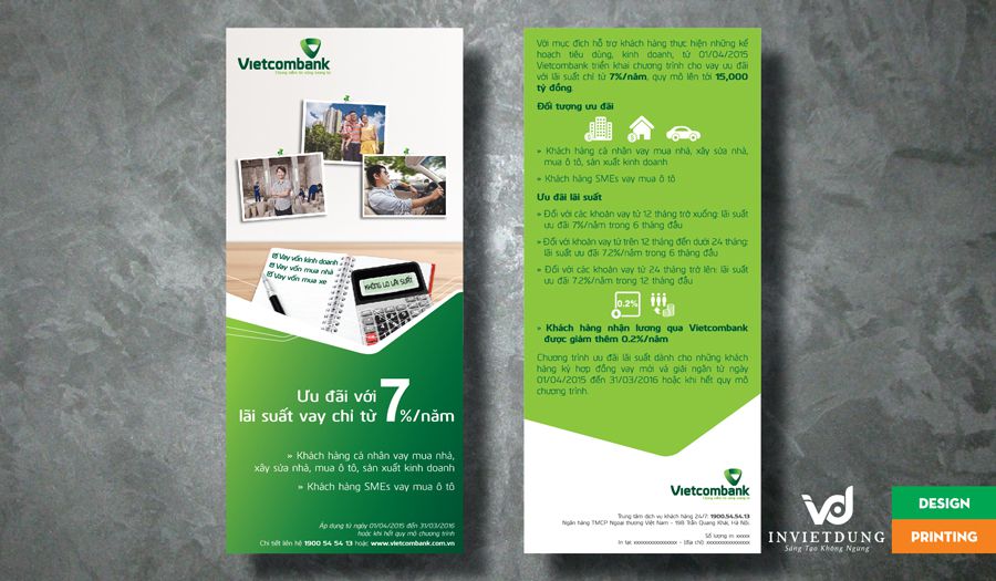 Mẫu tờ rơi 10x20 quảng cáo ngân hàng
