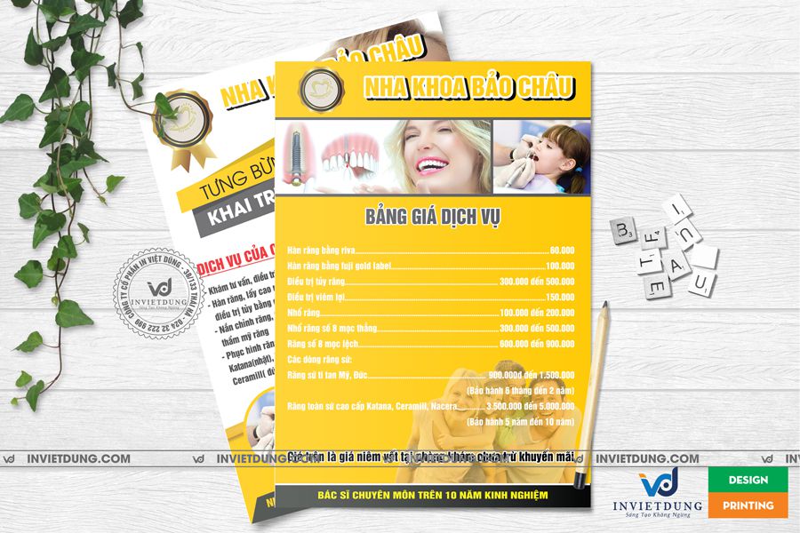 Mẫu tờ rơi nha khoa, phòng khám răng hàm mặt đẹp