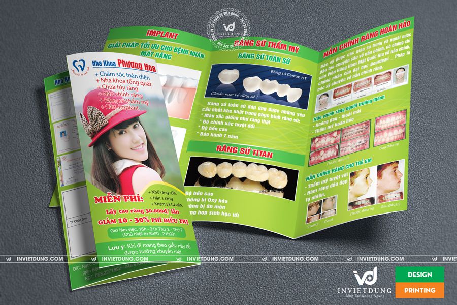 Mẫu tờ rơi nha khoa, phòng khám răng hàm mặt đẹp