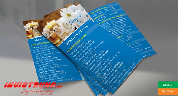 Mẫu tờ rơi quảng cáo khai trương spa