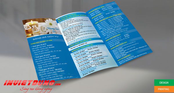 Tờ rơi quảng cáo trung tâm spa