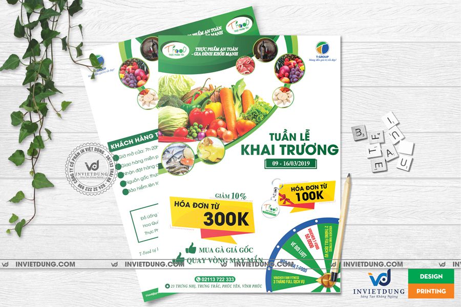 Tờ rơi thực phẩm sạch