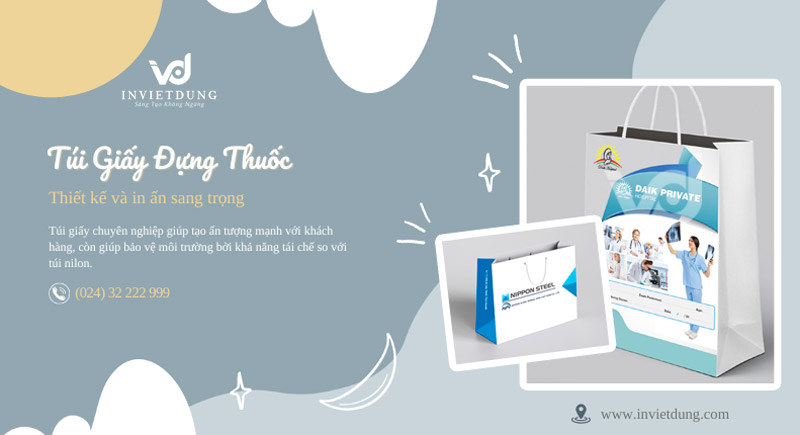 In túi giấy đựng thuốc tây