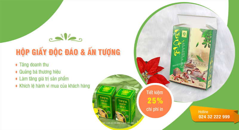 In hộp giấy đựng thực phẩm chức năng